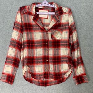 Abercrombie & Fitch plaid long sleeve sleep shirt
